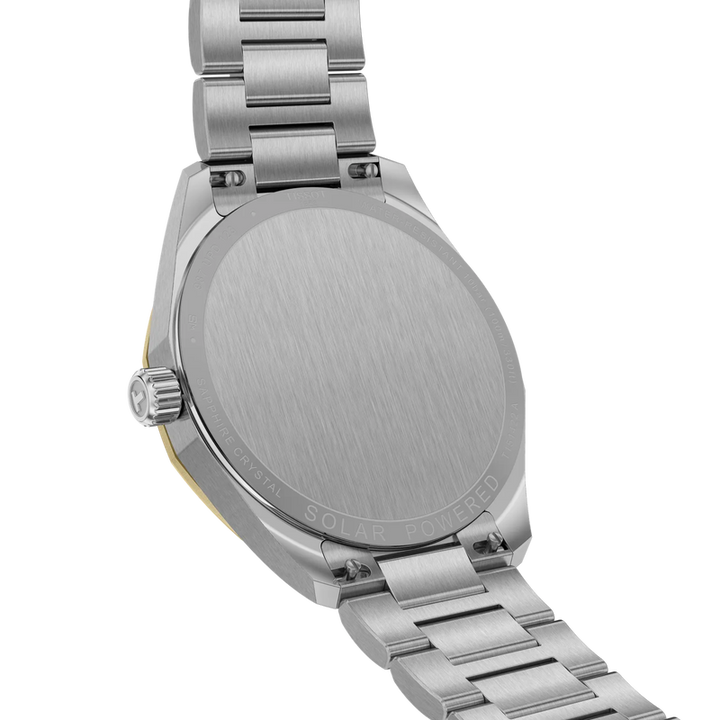 Tissot PRC 100 Solar quartz solar watch in two-tone stainless steel with yellow gold PVD coating, 39 mm T151.422.22.031.00