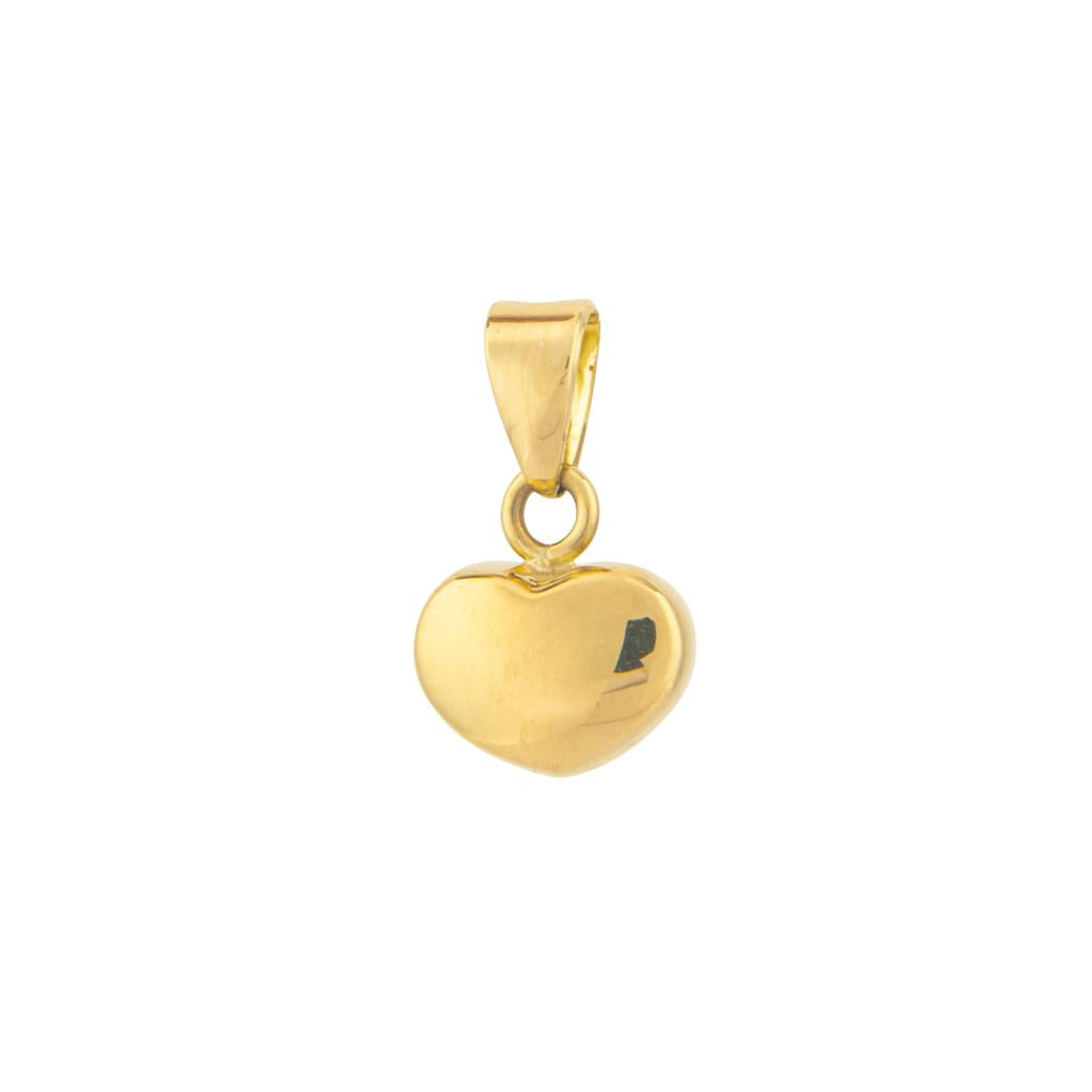 Pendentif coeur en or jaune 18K