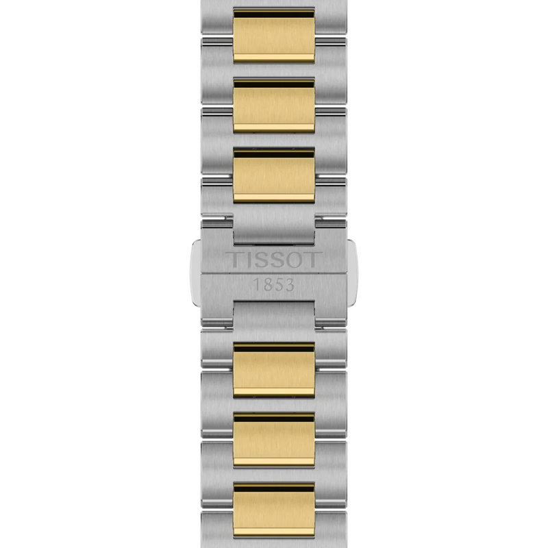 Tissot PRC 100 Solar quartz solar watch in two-tone stainless steel with yellow gold PVD coating, 39 mm T151.422.22.031.00