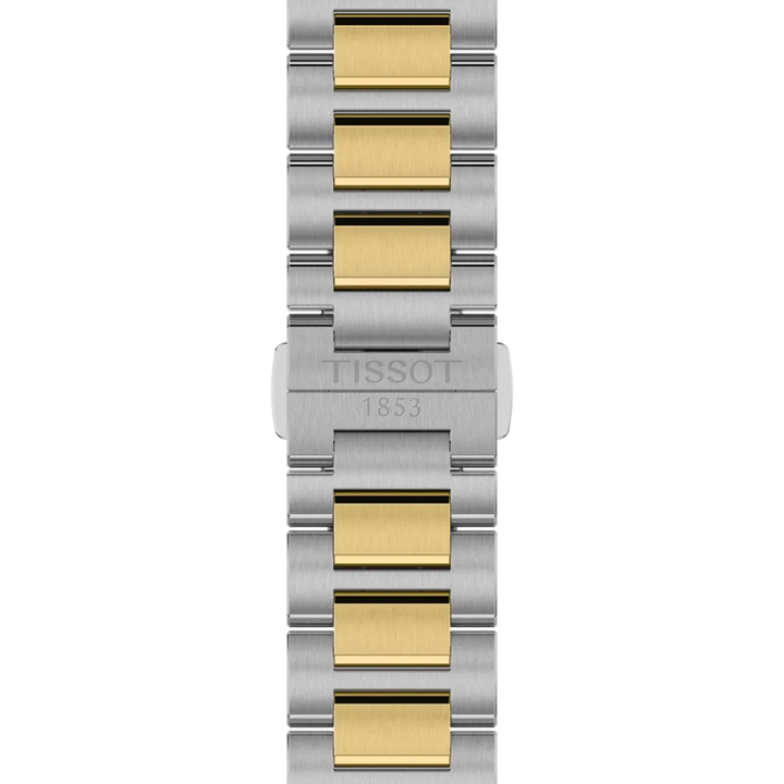 Tissot PRC 100 Solar quartz solar watch in two-tone stainless steel with yellow gold PVD coating, 39 mm T151.422.22.031.00