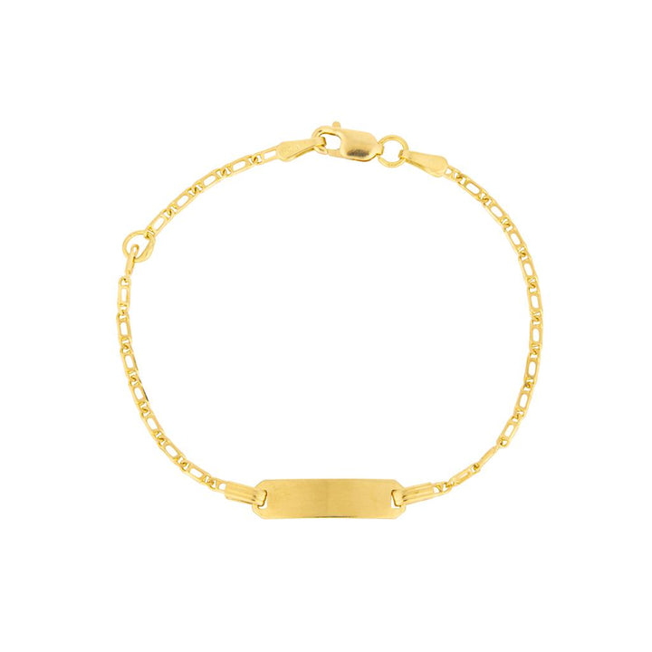 5mm Fancy style 18K yellow gold baby bracelet