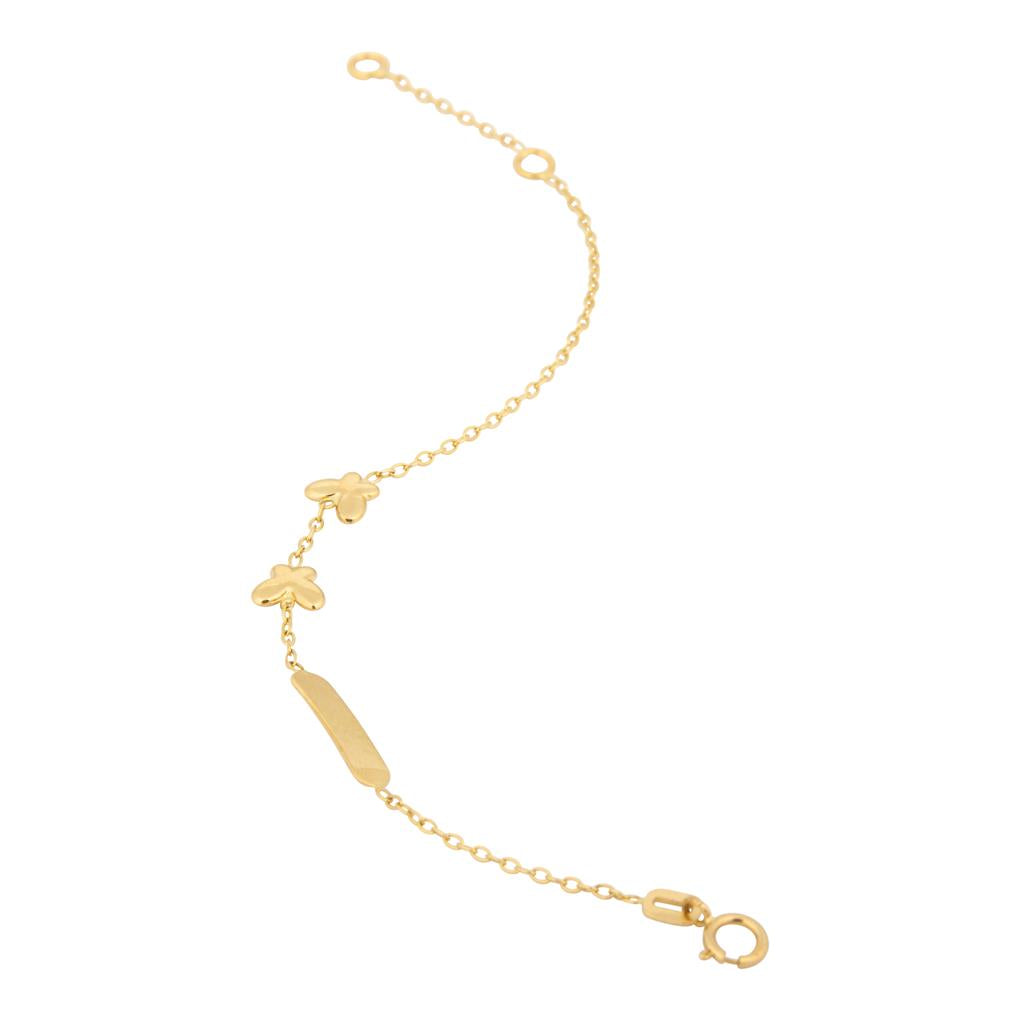 5mm Cable style 18K yellow gold baby bracelet