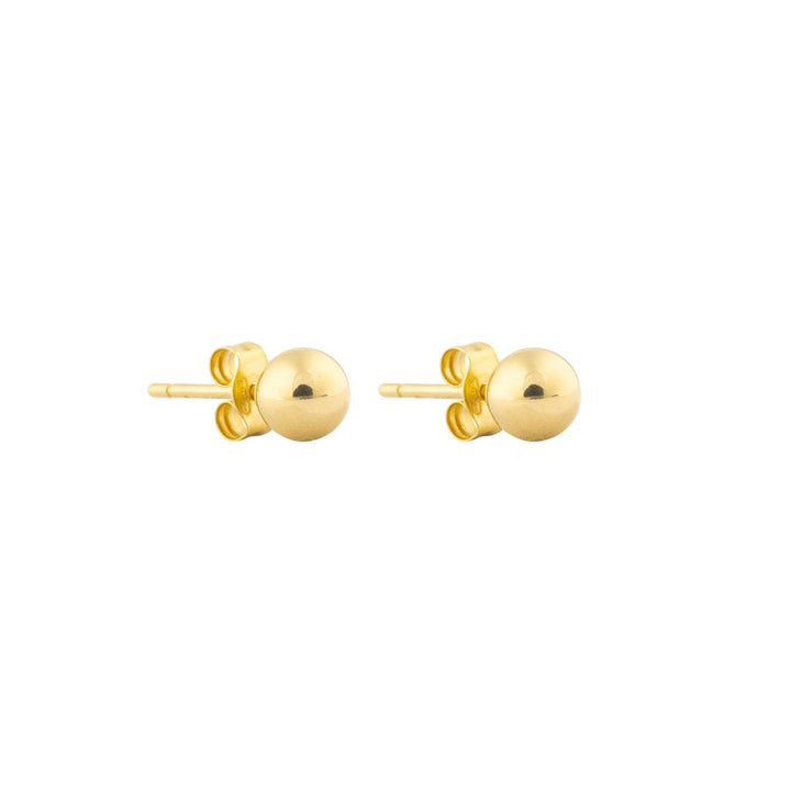 18K yellow gold stud style earrings 5mm