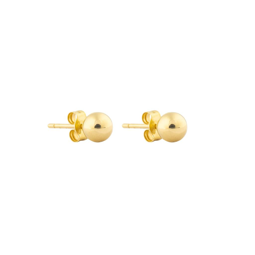 Boucles d'oreilles en or jaune 18K style clou 5mm