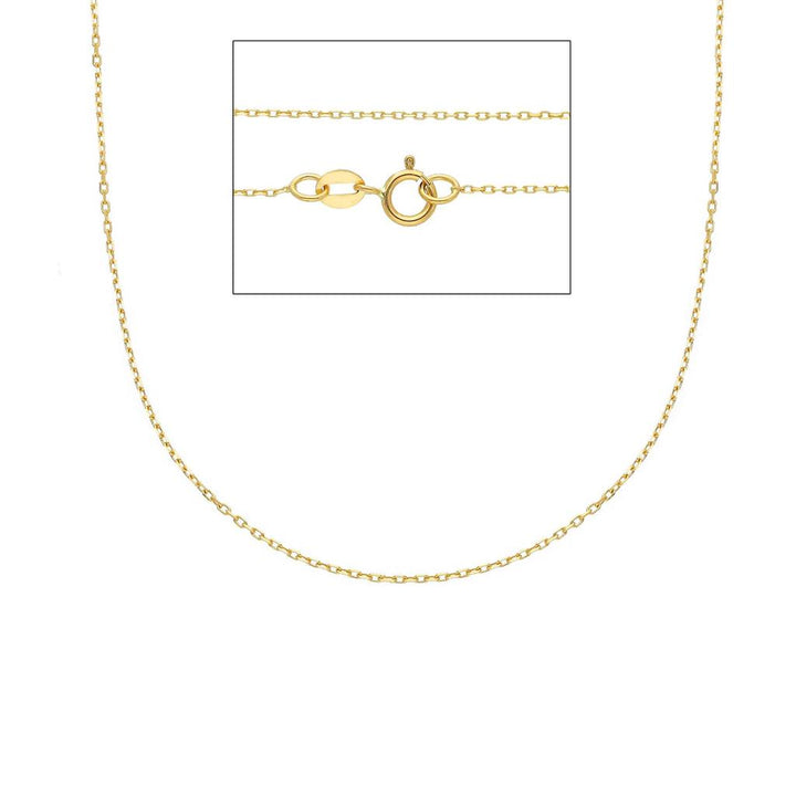 Chaîne en or jaune 18K style Cable 0,5 mm