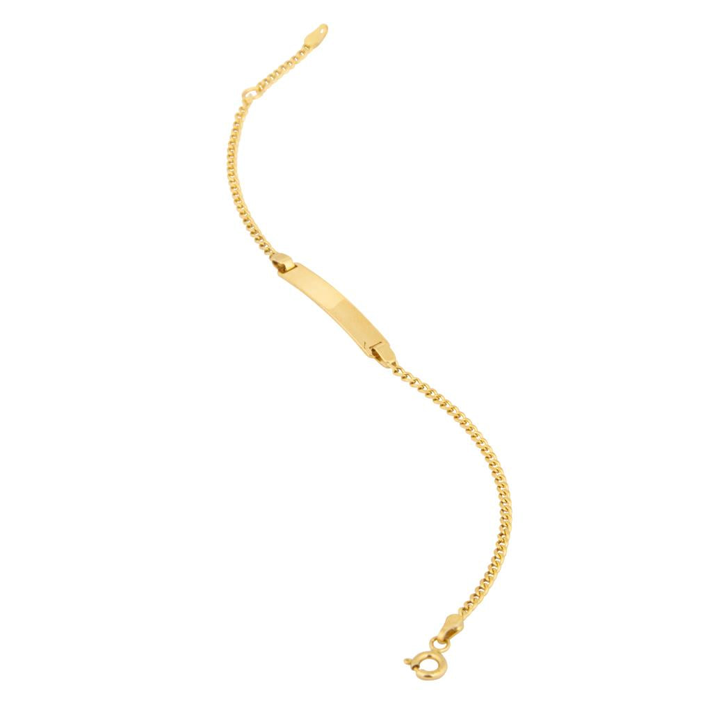 Bracelet bébé en or jaune 18K style Gourmette de 4mm