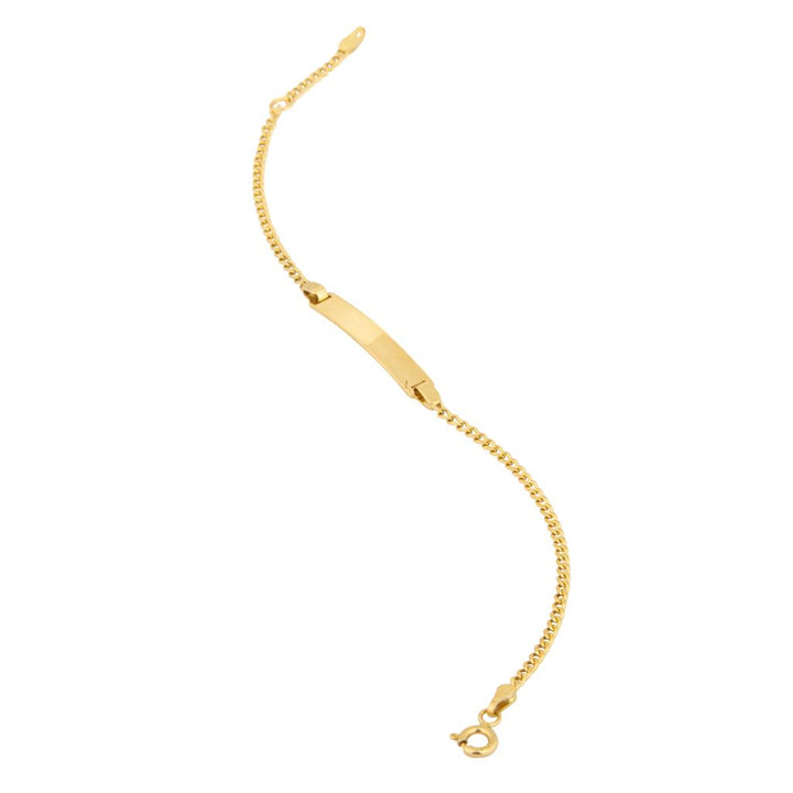 4mm Curb style 18K yellow gold baby bracelet