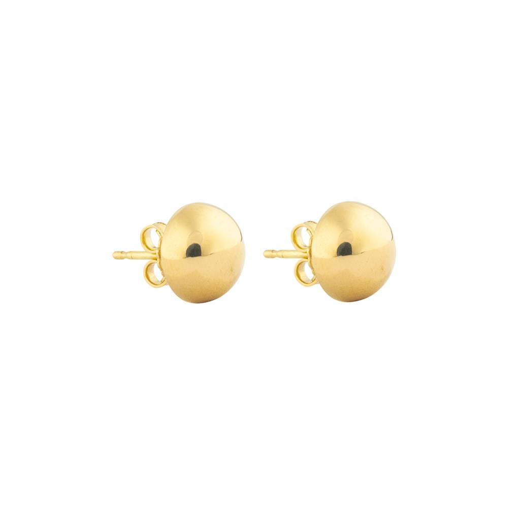 Boucles d'oreilles en or jaune 18K style clou 10mm