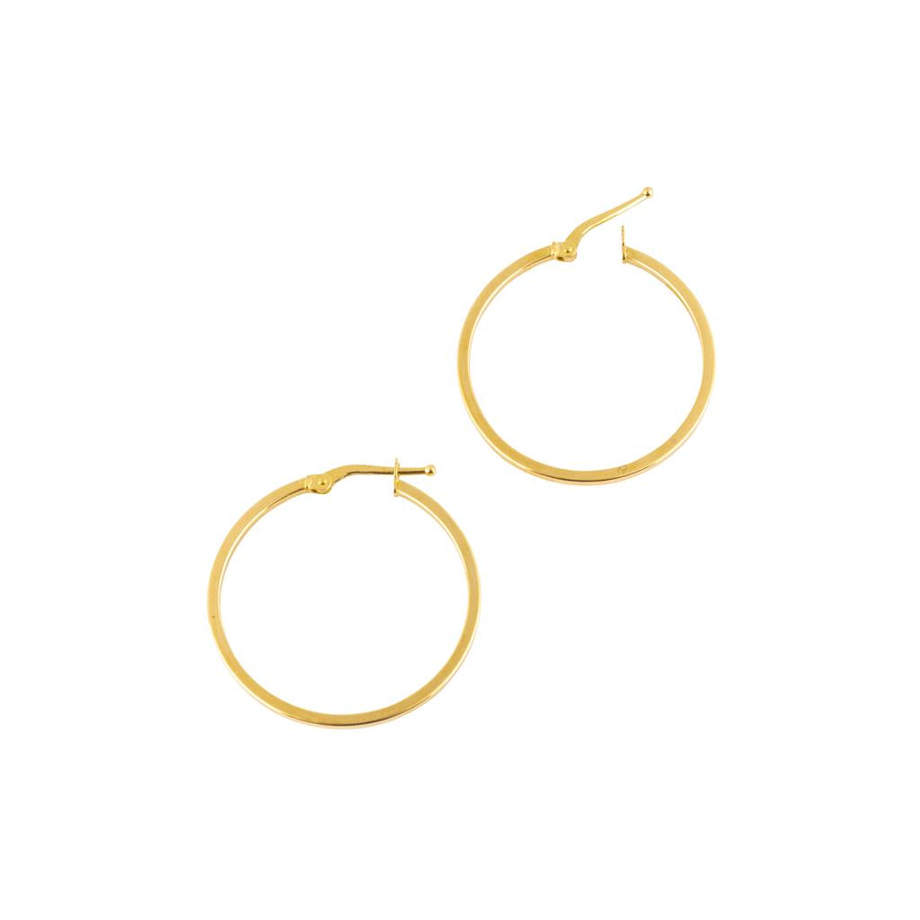 18k yellow gold hoop earrings 2 5mm