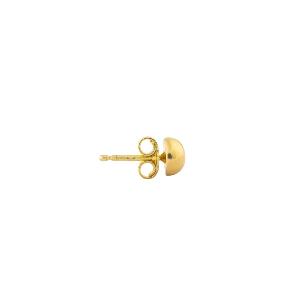 18K yellow gold stud style earrings 6mm