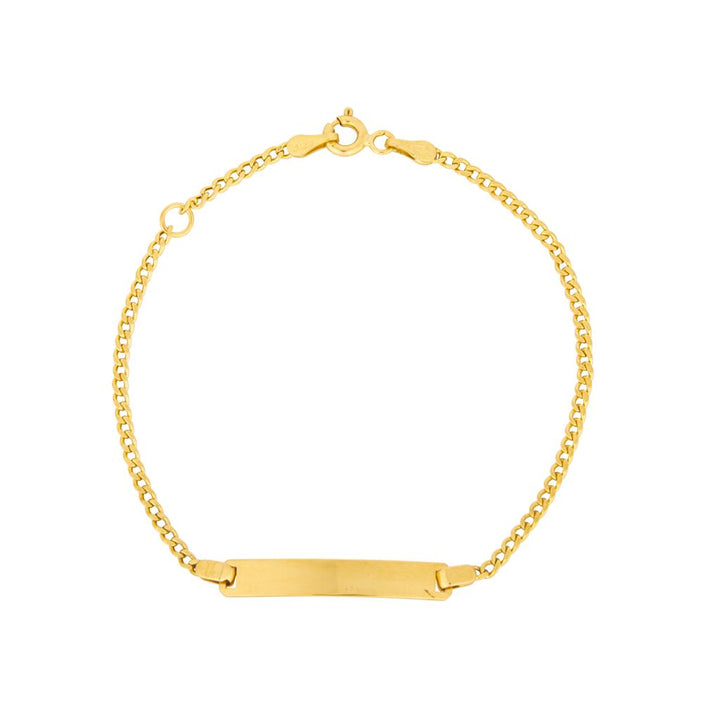 4mm Curb style 18K yellow gold baby bracelet