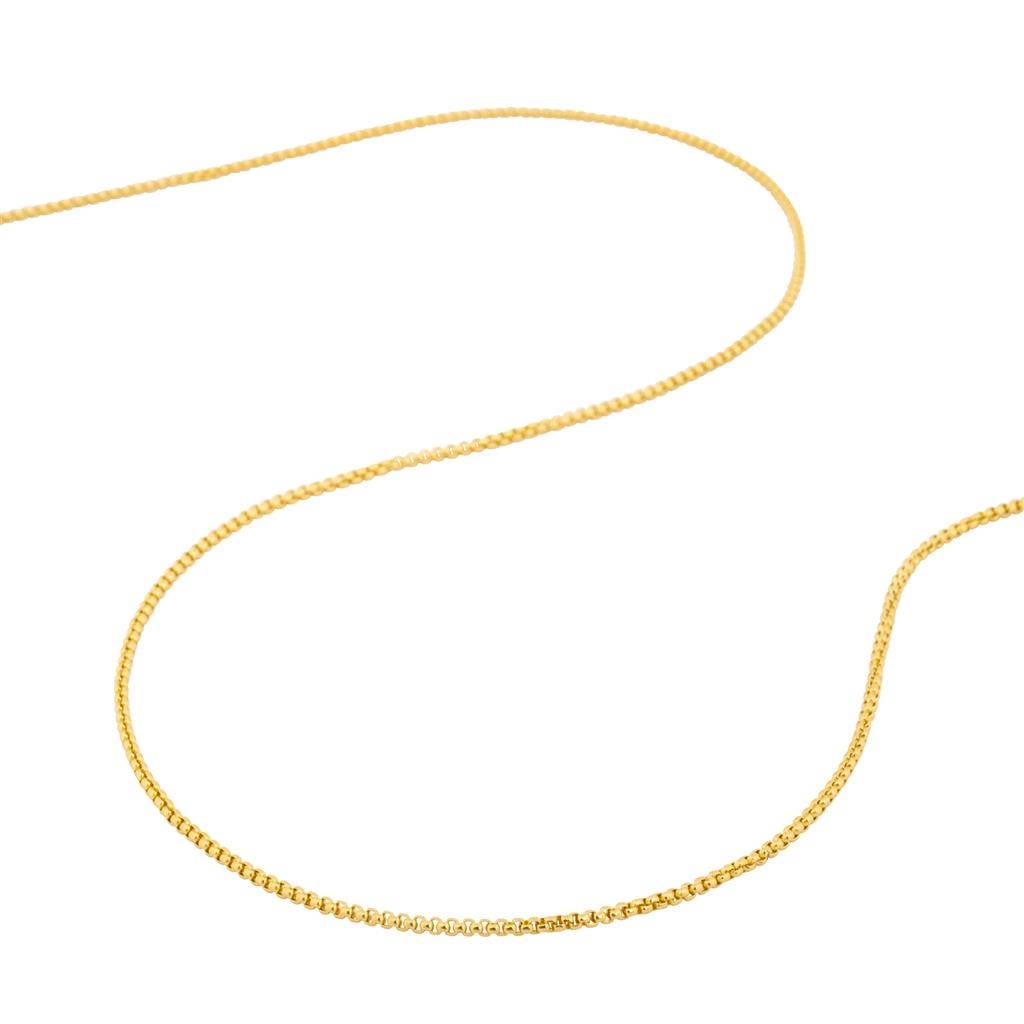 Chaîne en or jaune 18K style Carré 1.5mm