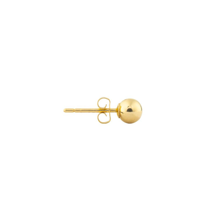 18K yellow gold stud style earrings 5mm