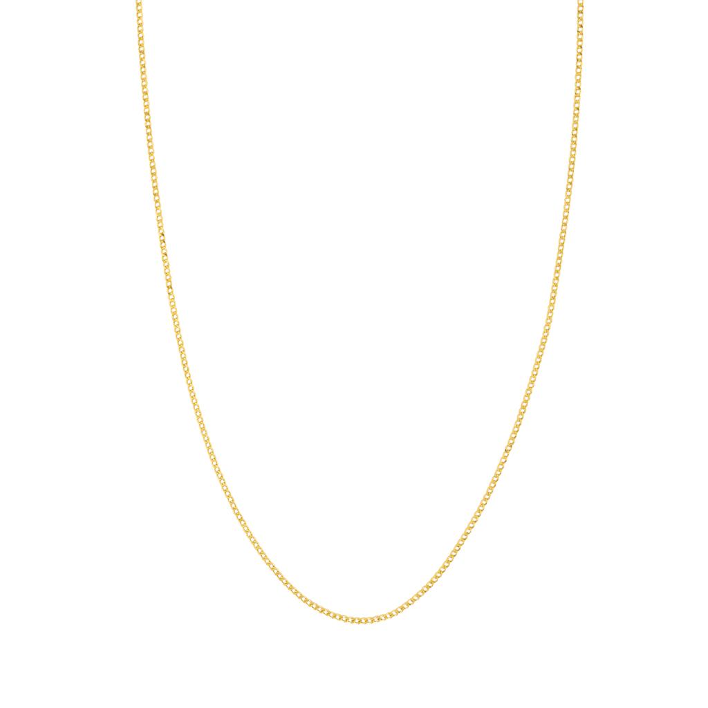 Chaîne en or jaune 18K style Gourmette 1,4 mm