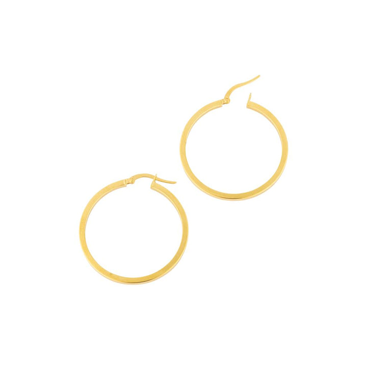 18k yellow gold 30mm hoop earrings