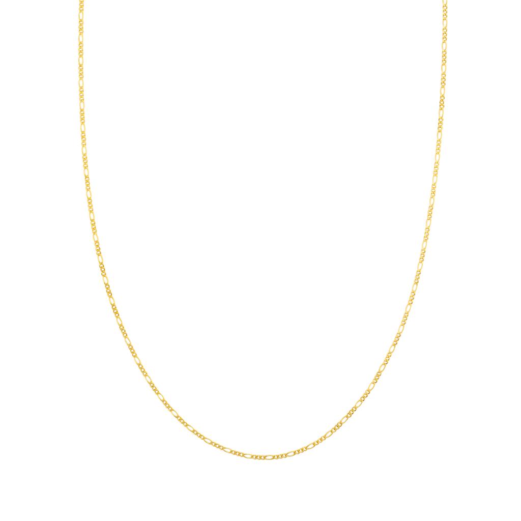 Chaîne en or jaune 18K style Figaro 1.8mm