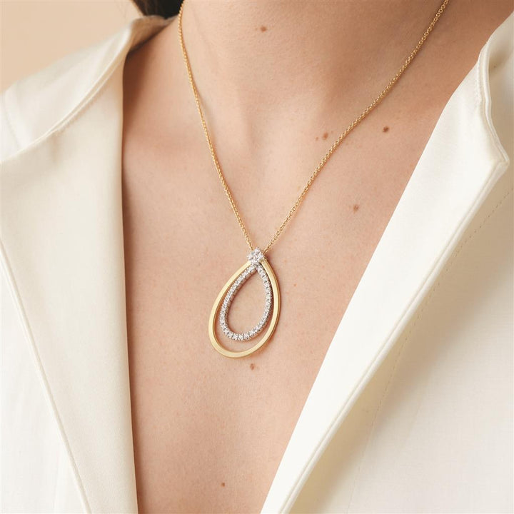 Collier pendentif Marco Bicego Masai en or jaune 18k diamants CG856_B_YW_M5