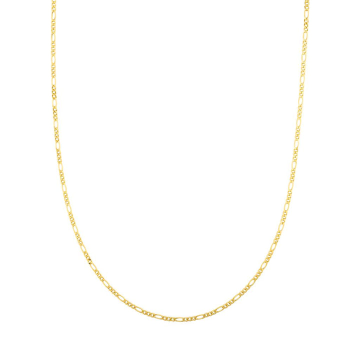 Chaîne en or jaune 18K style Figaro 2.9mm