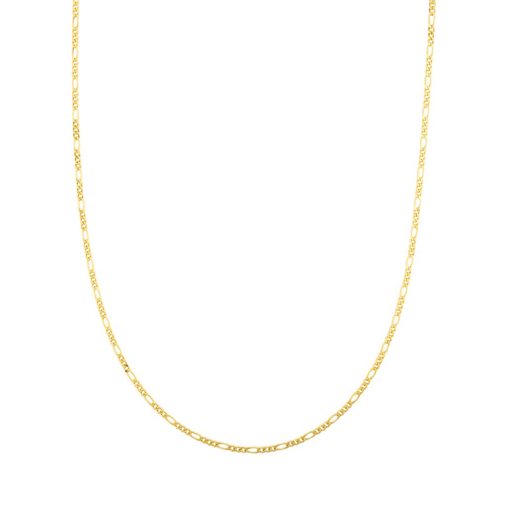Chaîne en or jaune 18K style Figaro 2.9mm