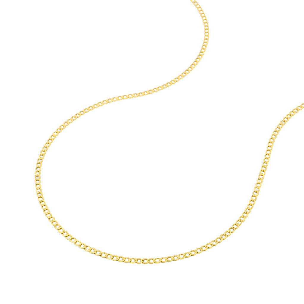 Chaîne en or jaune 18K style Gourmette 2 mm
