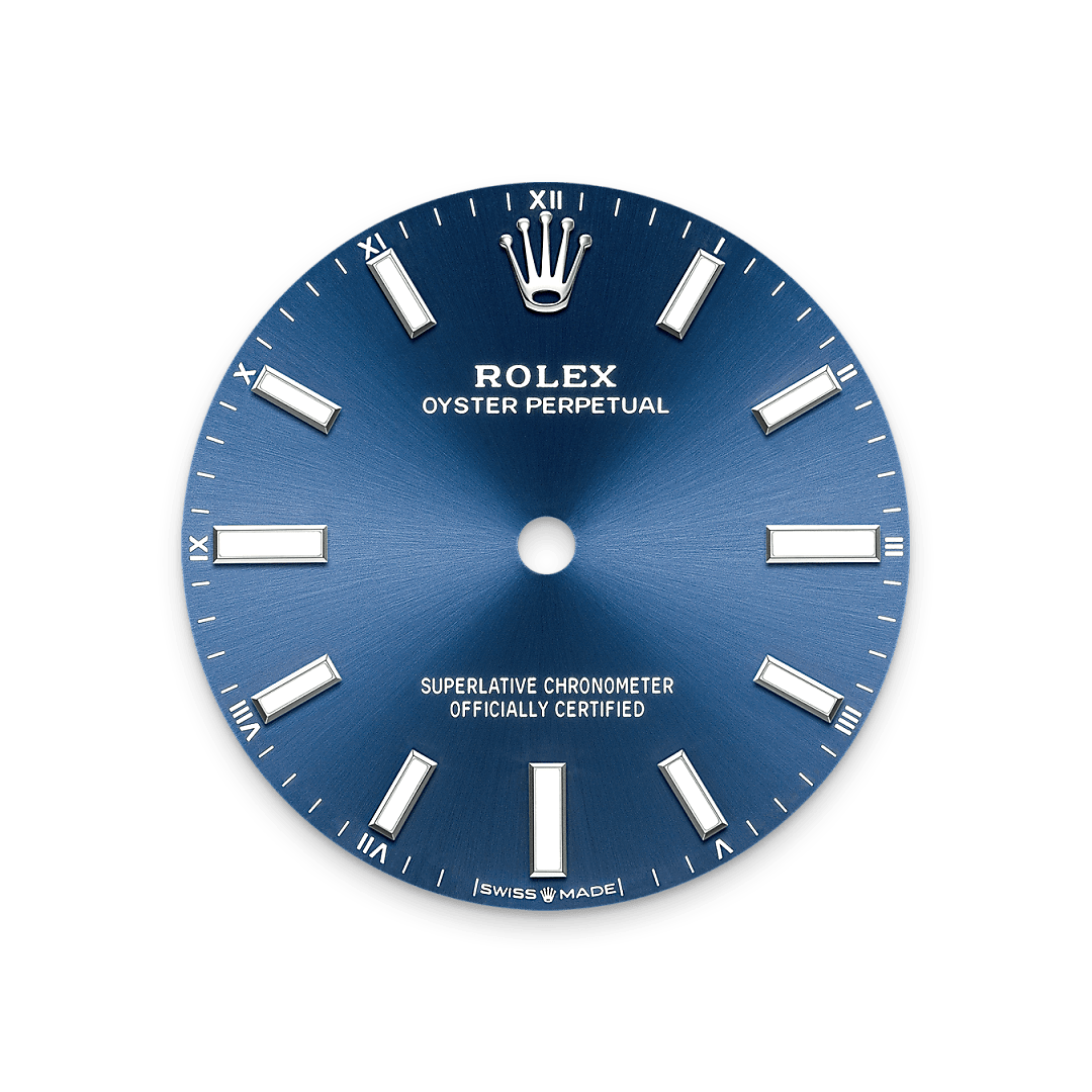 Bright blue dial