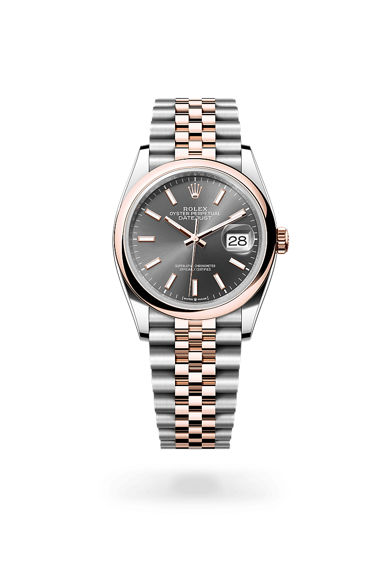 Rolex Datejust in Everose Rolesor - combination of Oystersteel and Everose gold, M126201-0013 - Bijouterie Italienne