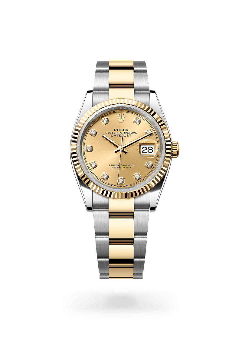 Rolex Datejust in Yellow Rolesor - combination of Oystersteel and yellow gold, M126233-0018 - Bijouterie Italienne