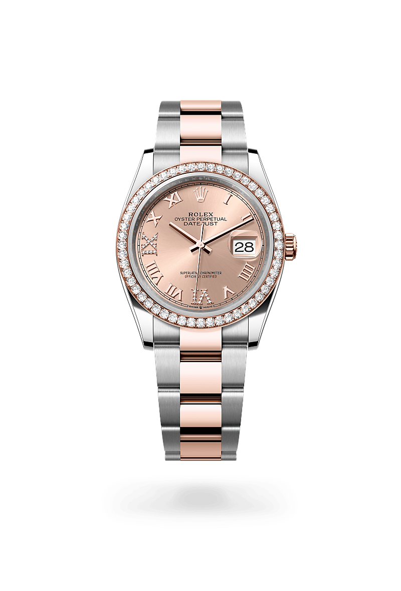 Rolex Datejust in Everose Rolesor - combination of Oystersteel and Everose gold, M126281RBR-0016 - Bijouterie Italienne