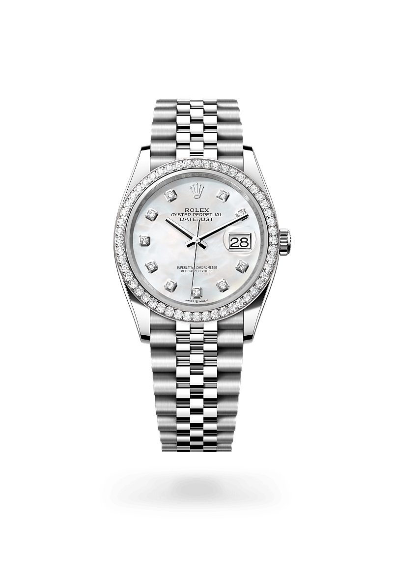 Rolex Datejust in White Rolesor - combination of Oystersteel and white gold, M126284RBR-0011 - Bijouterie Italienne