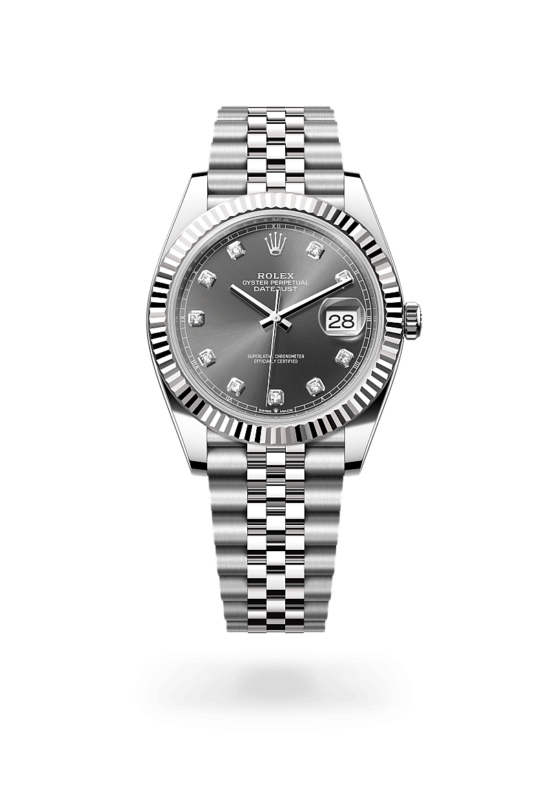 Rolex Datejust in White Rolesor - combination of Oystersteel and white gold, M126334-0006 - Bijouterie Italienne