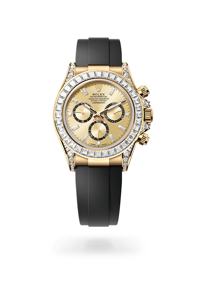 Rolex Cosmograph Daytona in 18 ct yellow gold with lugs set with diamonds, M126538TBR-0004 - Bijouterie Italienne