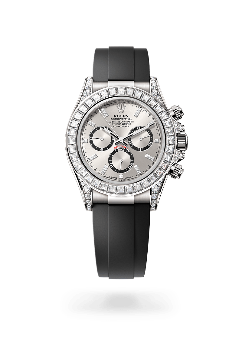 Rolex Cosmograph Daytona in 18 ct white gold with lugs set with diamonds, M126539TBR-0002 - Bijouterie Italienne