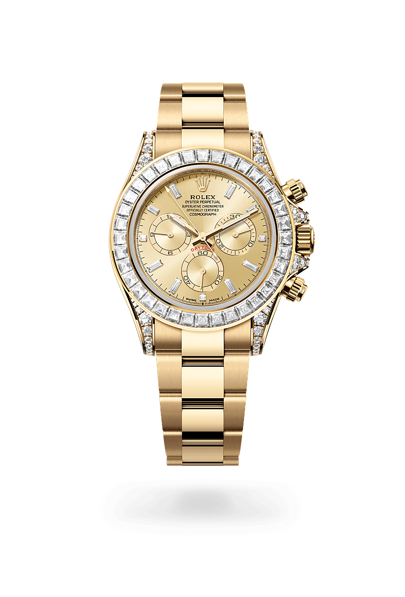 Rolex Cosmograph Daytona in 18 ct yellow gold with lugs set with diamonds, M126598TBR-0001 - Bijouterie Italienne