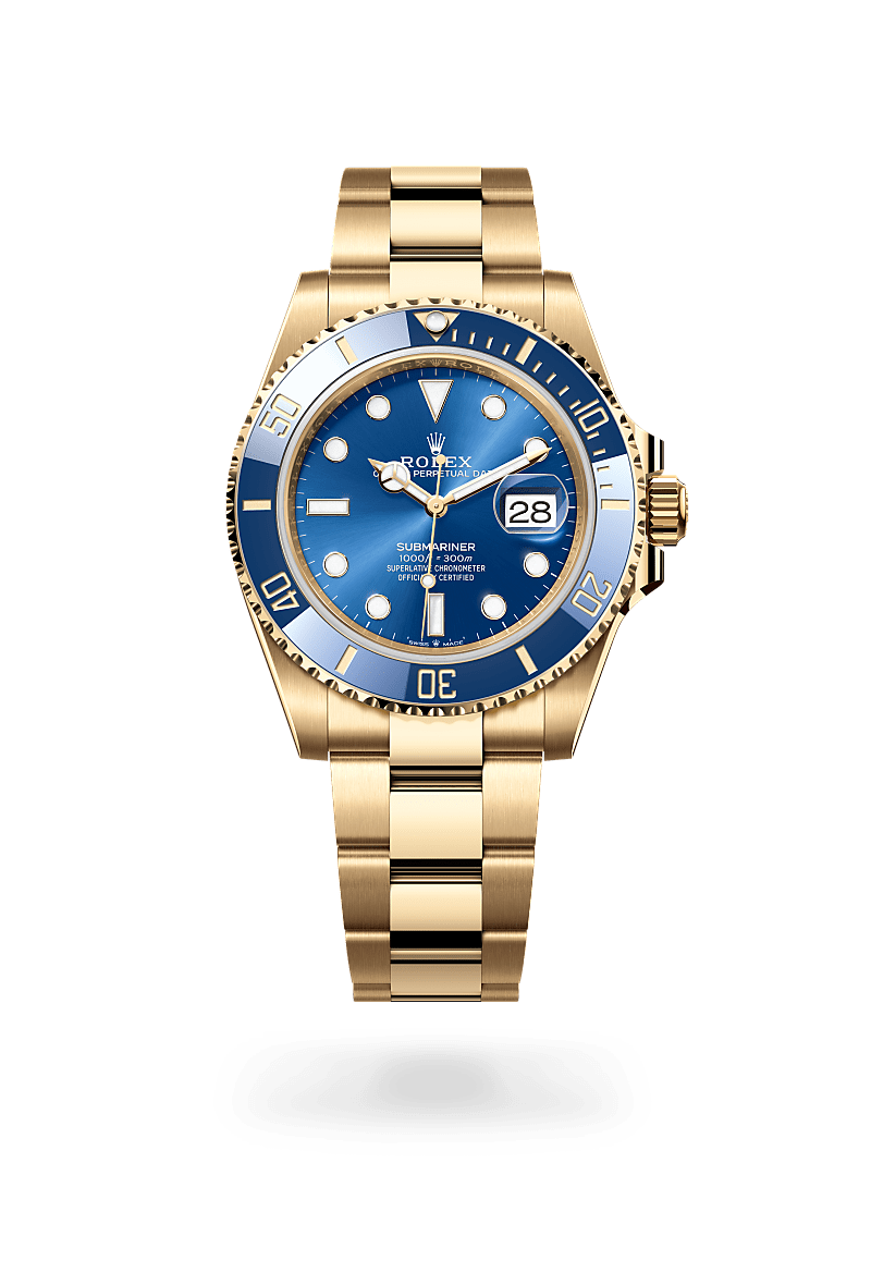 Rolex Submariner in 18 ct yellow gold, M126618LB-0002 - Bijouterie Italienne