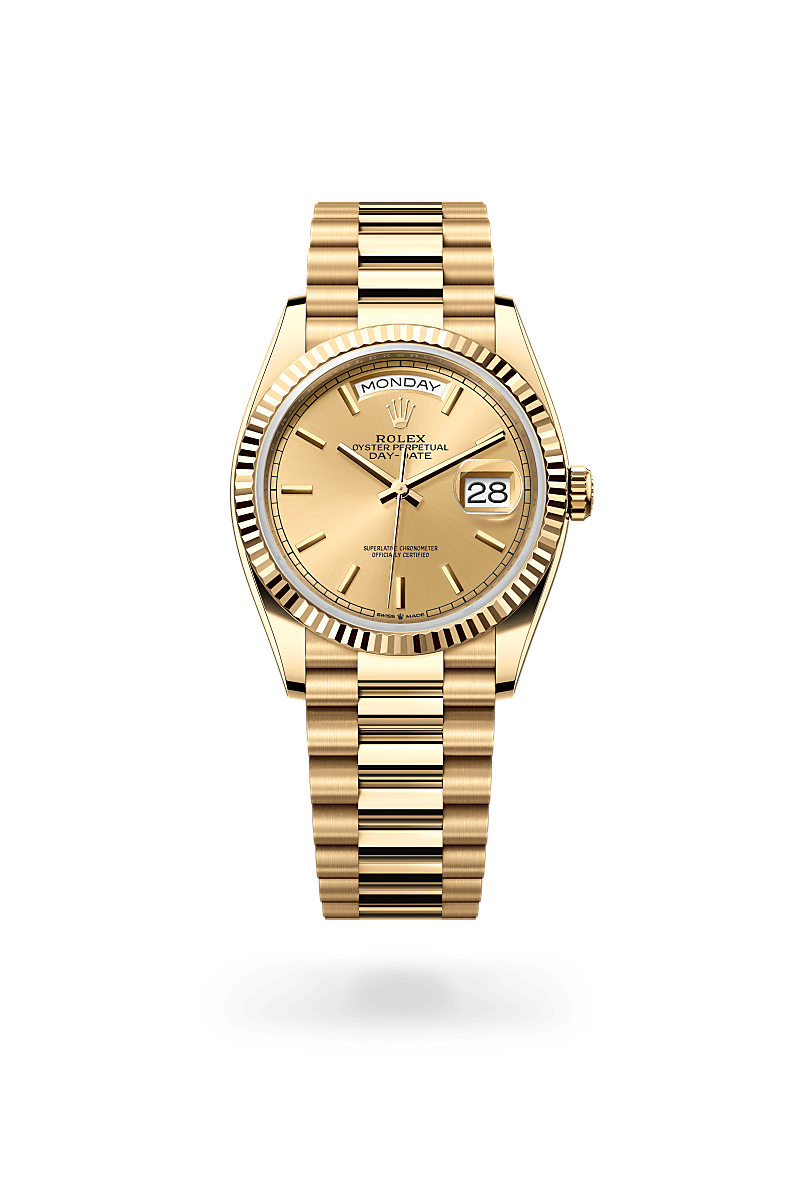 Rolex Day-Date in 18 ct yellow gold, M128238-0045 - Bijouterie Italienne