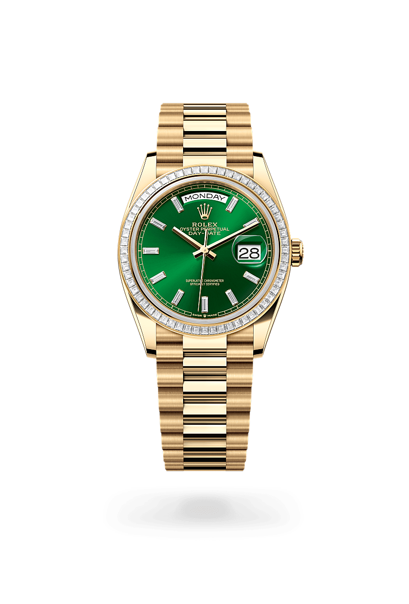 Rolex Day-Date in 18 ct yellow gold, M128398TBR-0035 - Bijouterie Italienne