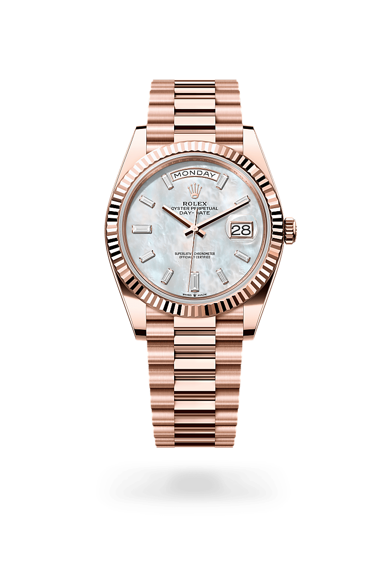 Rolex Day-Date in 18 ct Everose gold, M228235-0056 - Bijouterie Italienne