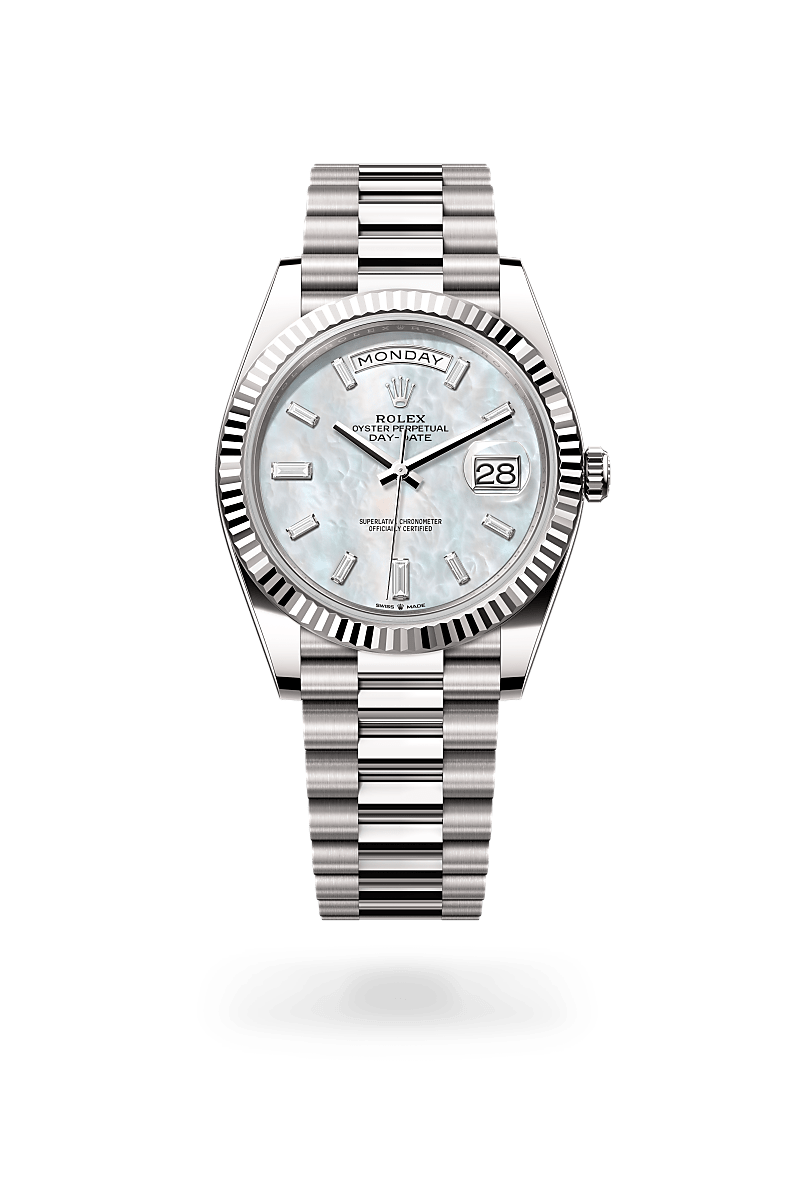 Rolex Day-Date in 18 ct white gold, M228239-0078 - Bijouterie Italienne