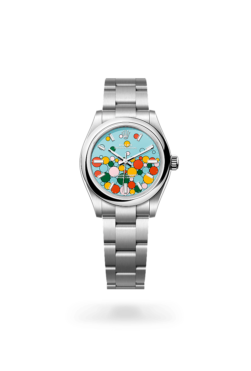 Rolex Oyster Perpetual in Oystersteel, M277200-0010 - Bijouterie Italienne