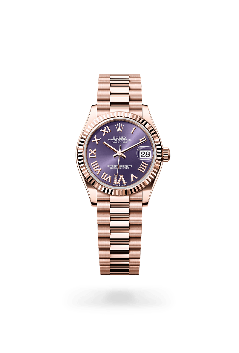 Rolex Datejust in 18 ct Everose gold, M278275-0029 - Bijouterie Italienne