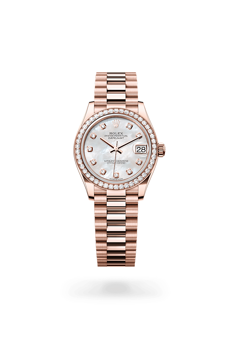 Rolex Datejust in 18 ct Everose gold, M278285RBR-0005 - Bijouterie Italienne