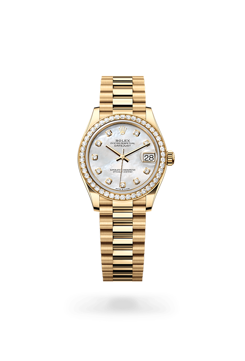 Rolex Datejust in 18 ct yellow gold, M278288RBR-0006 - Bijouterie Italienne