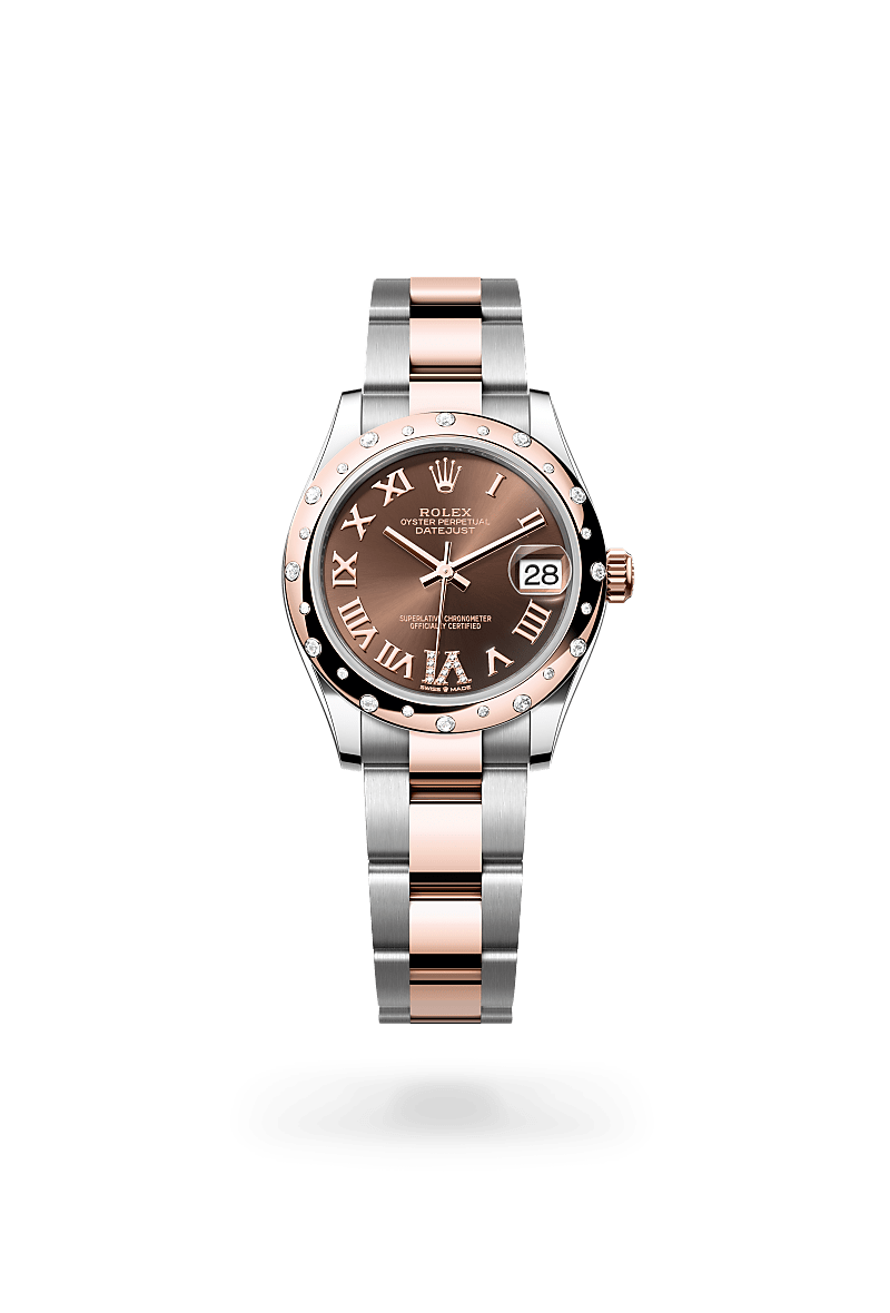 Rolex Datejust in Everose Rolesor - combination of Oystersteel and Everose gold, M278341RBR-0003 - Bijouterie Italienne