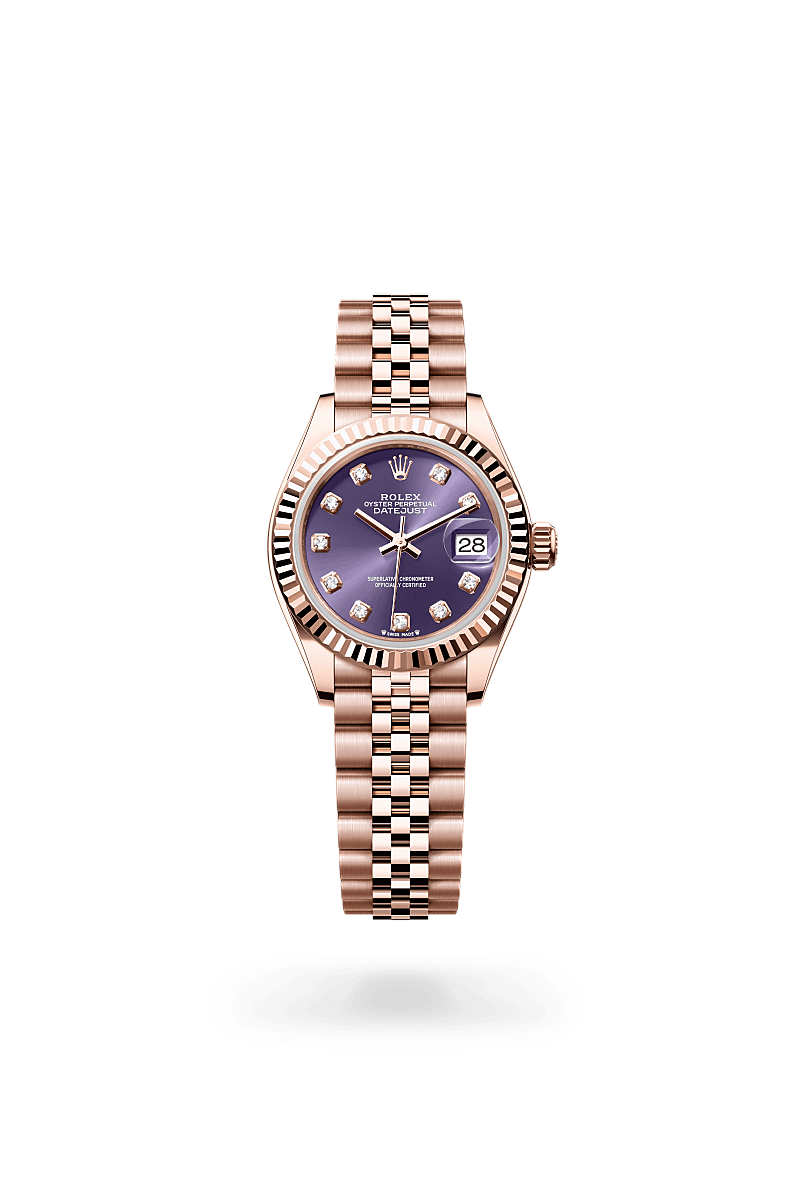 Rolex Lady-Datejust in 18 ct Everose gold, M279175-0020 - Bijouterie Italienne