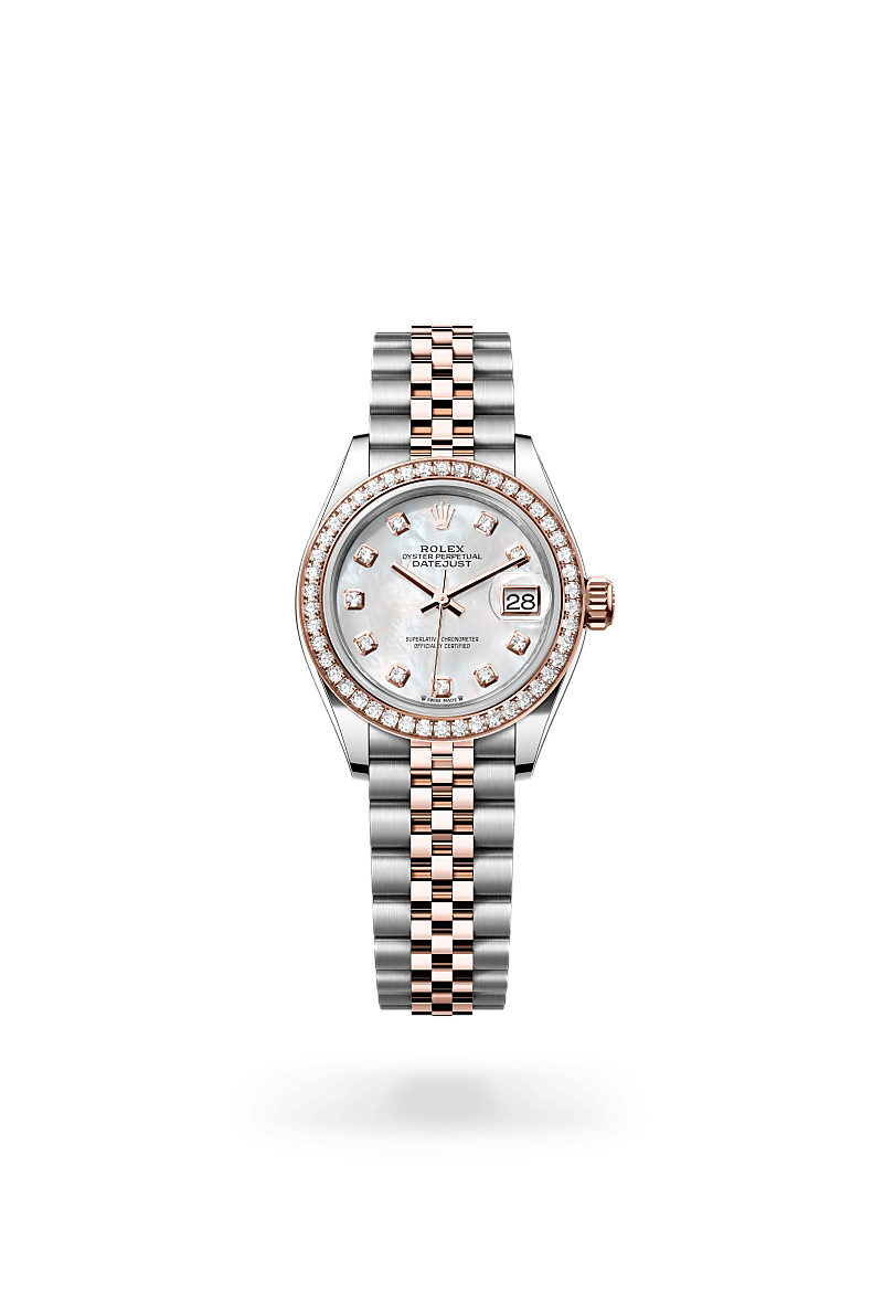 Rolex Lady-Datejust in Everose Rolesor - combination of Oystersteel and Everose gold, M279381RBR-0013 - Bijouterie Italienne