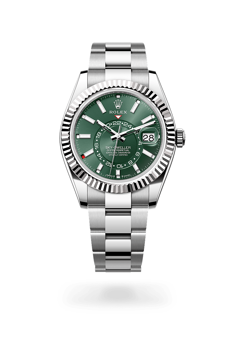 Rolex Sky-Dweller in White Rolesor - combination of Oystersteel and white gold, M336934-0001 - Bijouterie Italienne