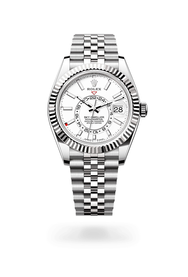 Rolex Sky-Dweller in White Rolesor - combination of Oystersteel and white gold, M336934-0004 - Bijouterie Italienne