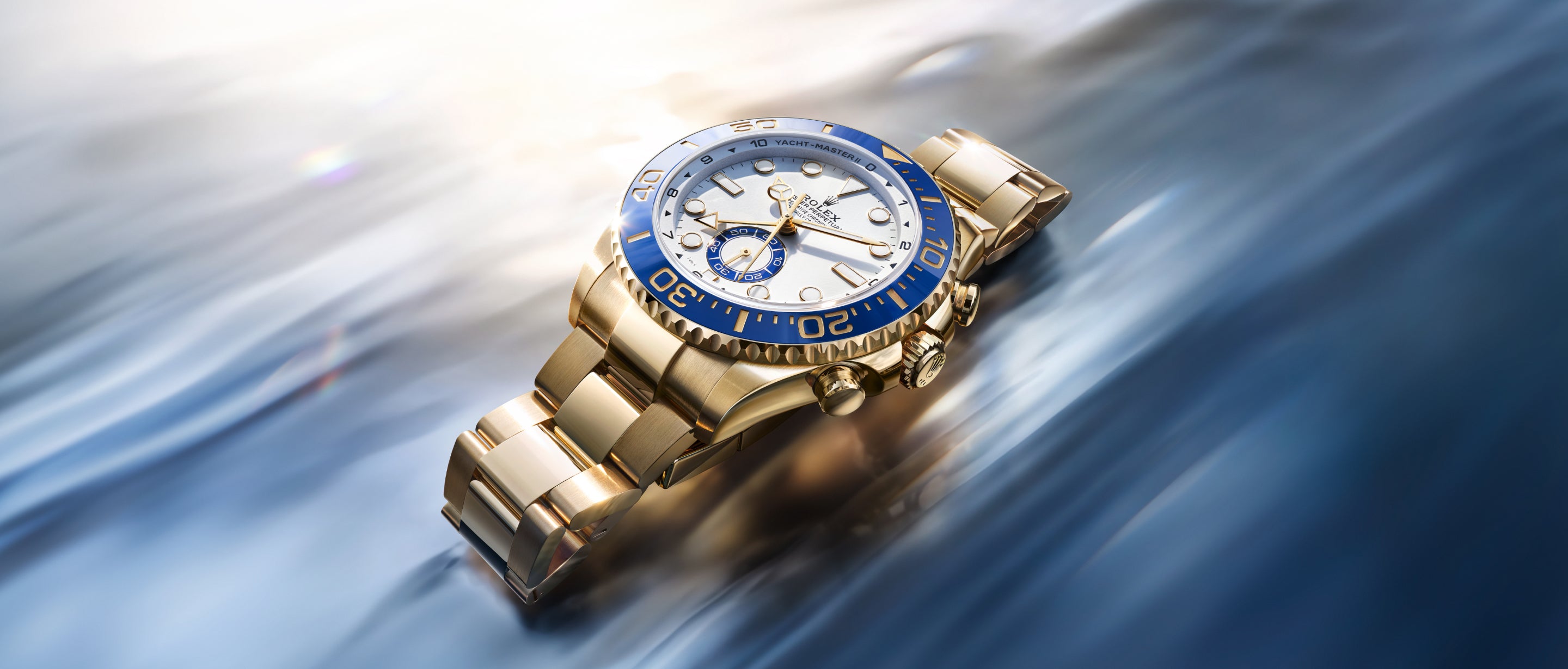 Rolex new watches 2026 the yacht master II yellow gold ambiance, m126680-0001 - Bijouterie Italienne