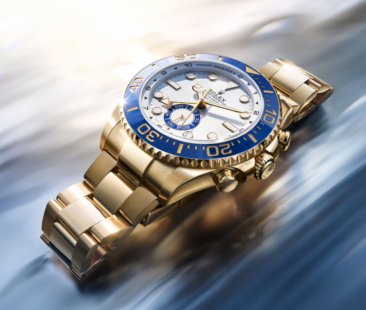 Rolex new watches 2026 the yacht master II yellow gold ambiance, m126680-0001 - Bijouterie Italienne