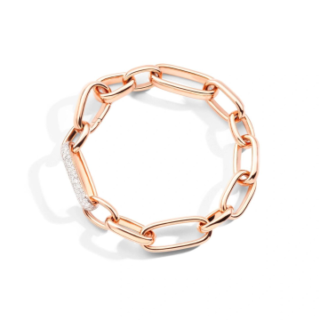 Iconica 18k pink bracelet set with 82 diamonds